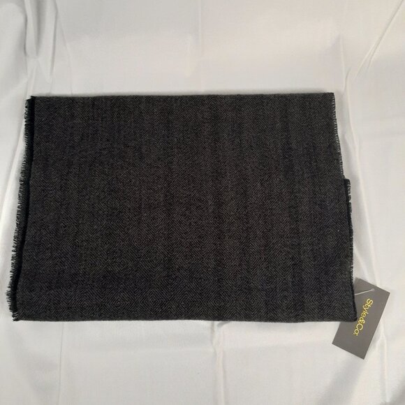 Style & Co. Grey Herringbone Winter Scarf - Picture 2 of 3